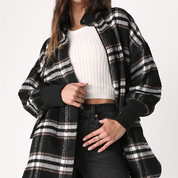 BB Dakota Jackets & Blazers - BB Dakota size L plaid times shacket